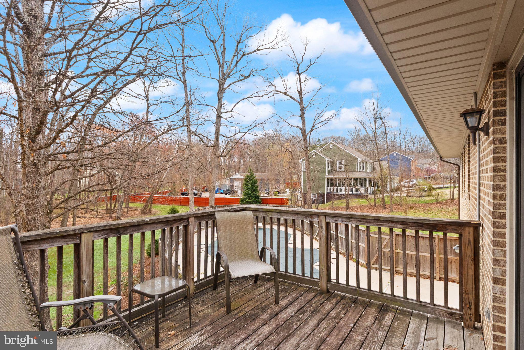 3801 Russell Road Woodbridge, VA 22192 - Photo 46 of 74 Deck overlooking pool and rear yard.