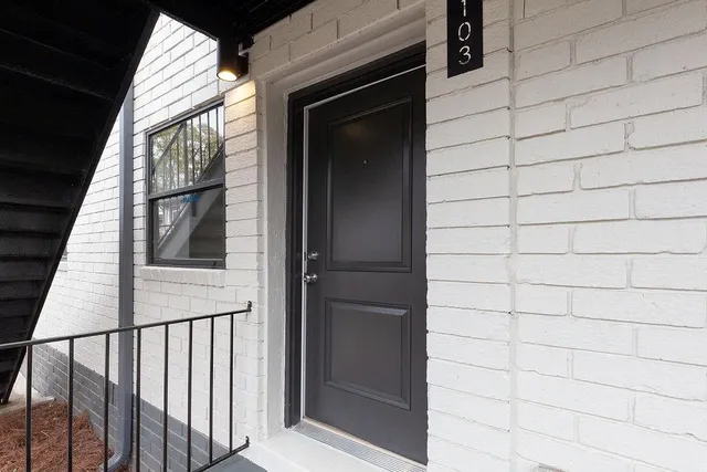 a view of front door