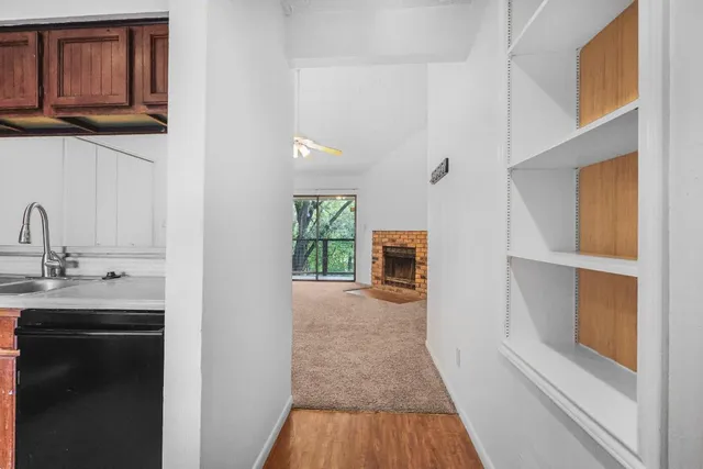 a bathroom with a sink and mirror
