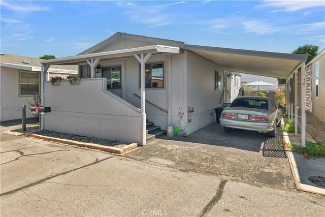 a car parked in front of a house