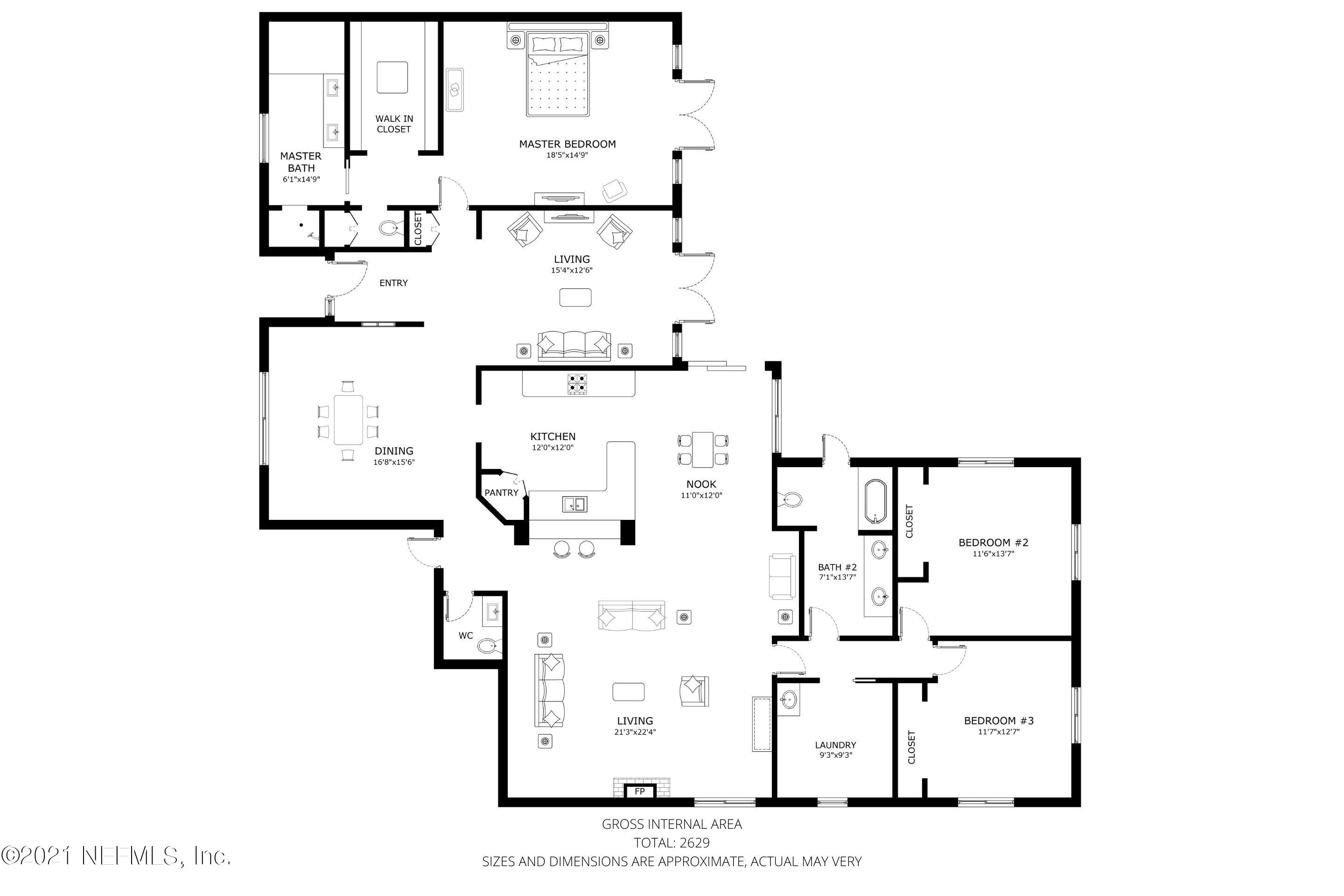 11341 V C Johnson Road Jacksonville, FL 32218 - Photo 53 of 53 01-11341 V C Johnson Rd Floor Plan