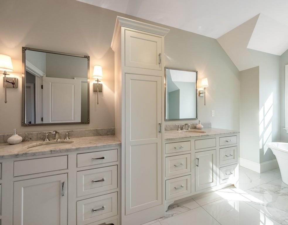 427 Lowell Road Concord, MA 01742 - Photo 21 of 35 a bathroom with a granite countertop sink mirror and