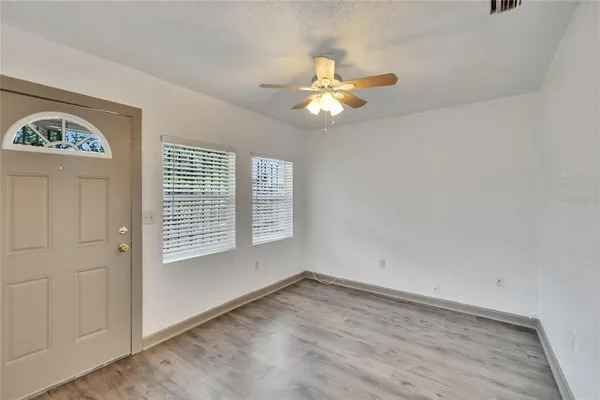 an empty room with a window