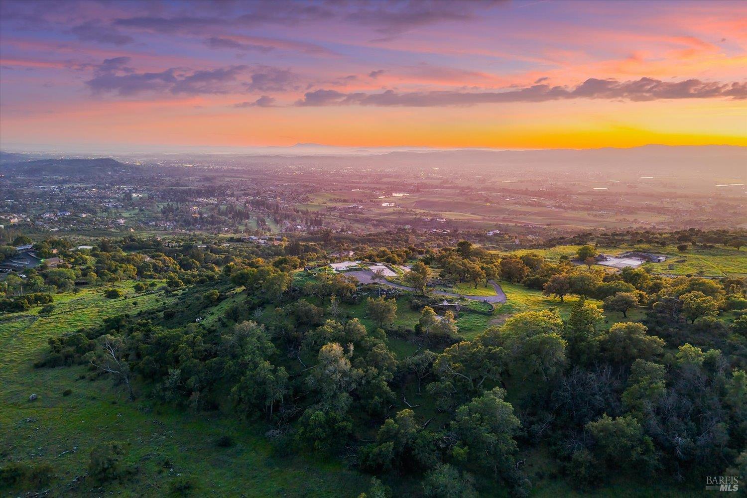 2355 Atlas Peak Road Napa, CA 94558 - Photo 15 of 24 Former building site with views south over Napa and to San Francisco Bay & Mt. Tam
