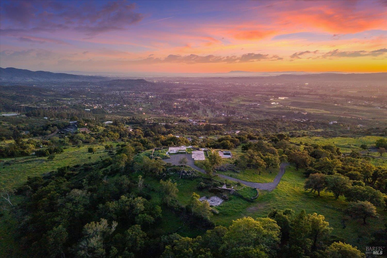 2355 Atlas Peak Road Napa, CA 94558 - Photo 17 of 24 Former building site with views south over Napa and to San Francisco Bay & Mt. Tam