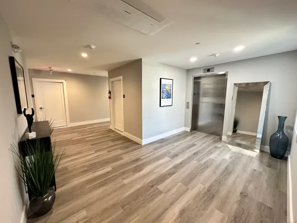 a view of a livingroom with a fireplace