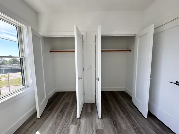 a view of wooden floor in a room