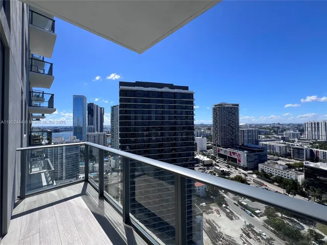 a city view from the balcony
