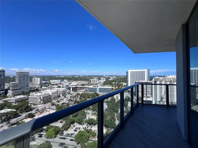 a view of city from a balcony