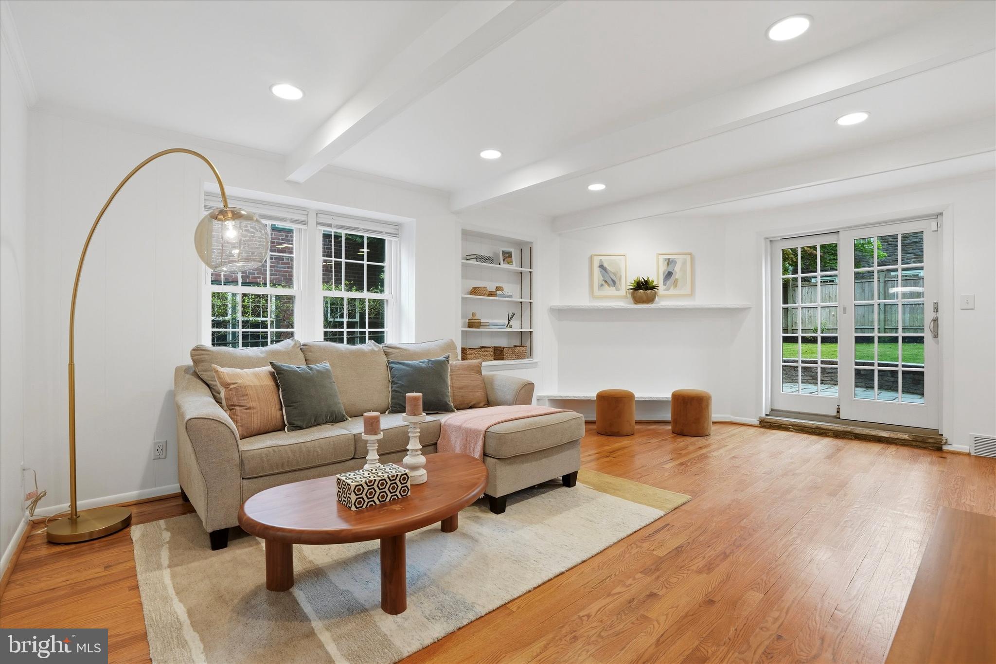 518 Winding Way Merion Station, PA 19066 - Photo 12 of 40 Family Room with Sliders to Fenced In Rear Yard