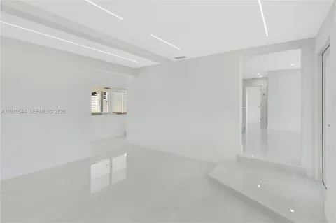 a view of a livingroom with cabinet