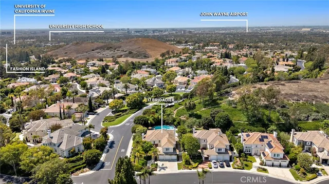 an aerial view of a city