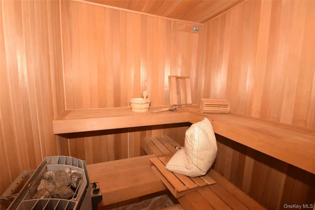 a bedroom with furniture and a bed