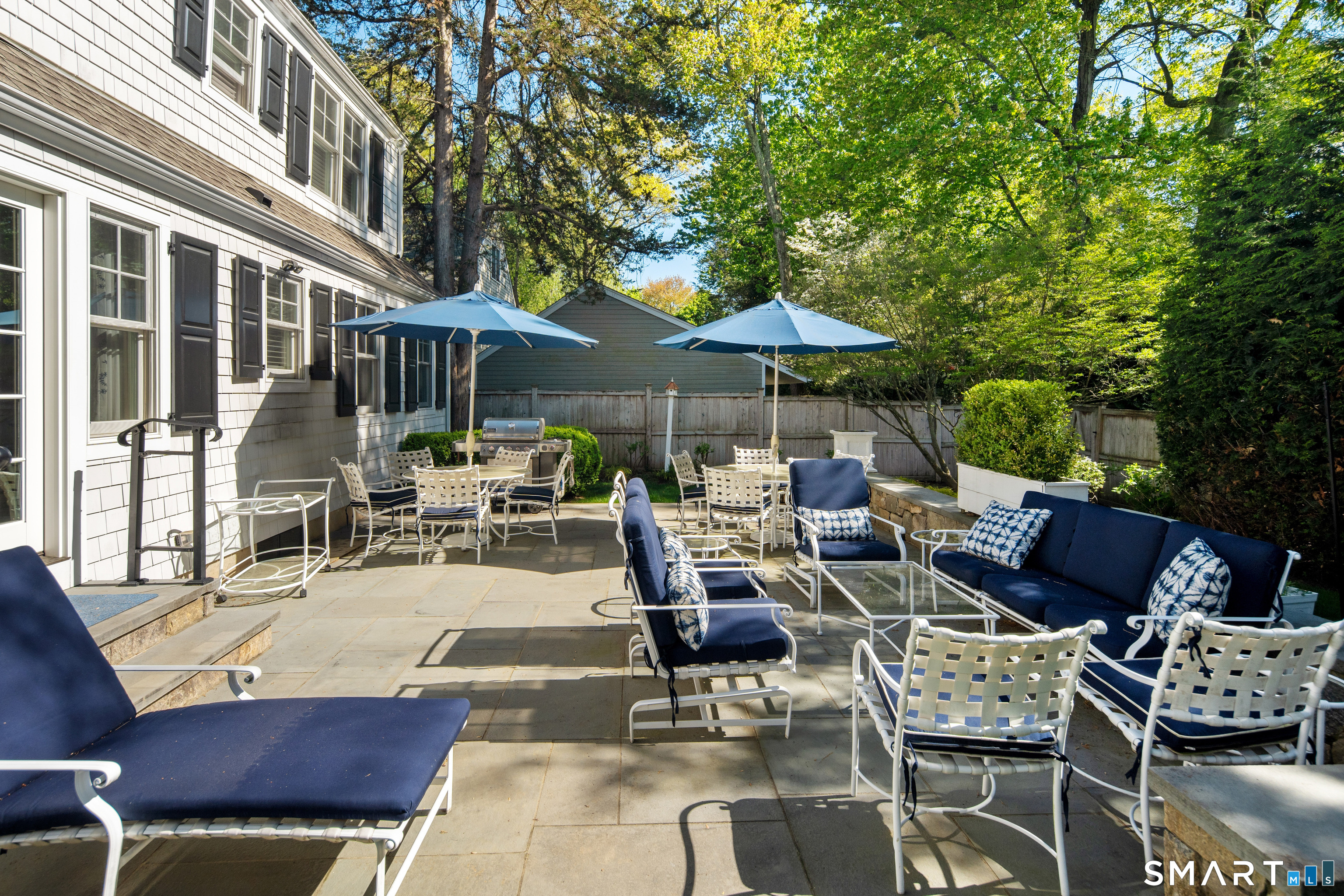 11 McLaren Road South Darien, CT 06820 - Photo 16 of 40 a view of outdoor space yard deck patio and outdoor kitchen
