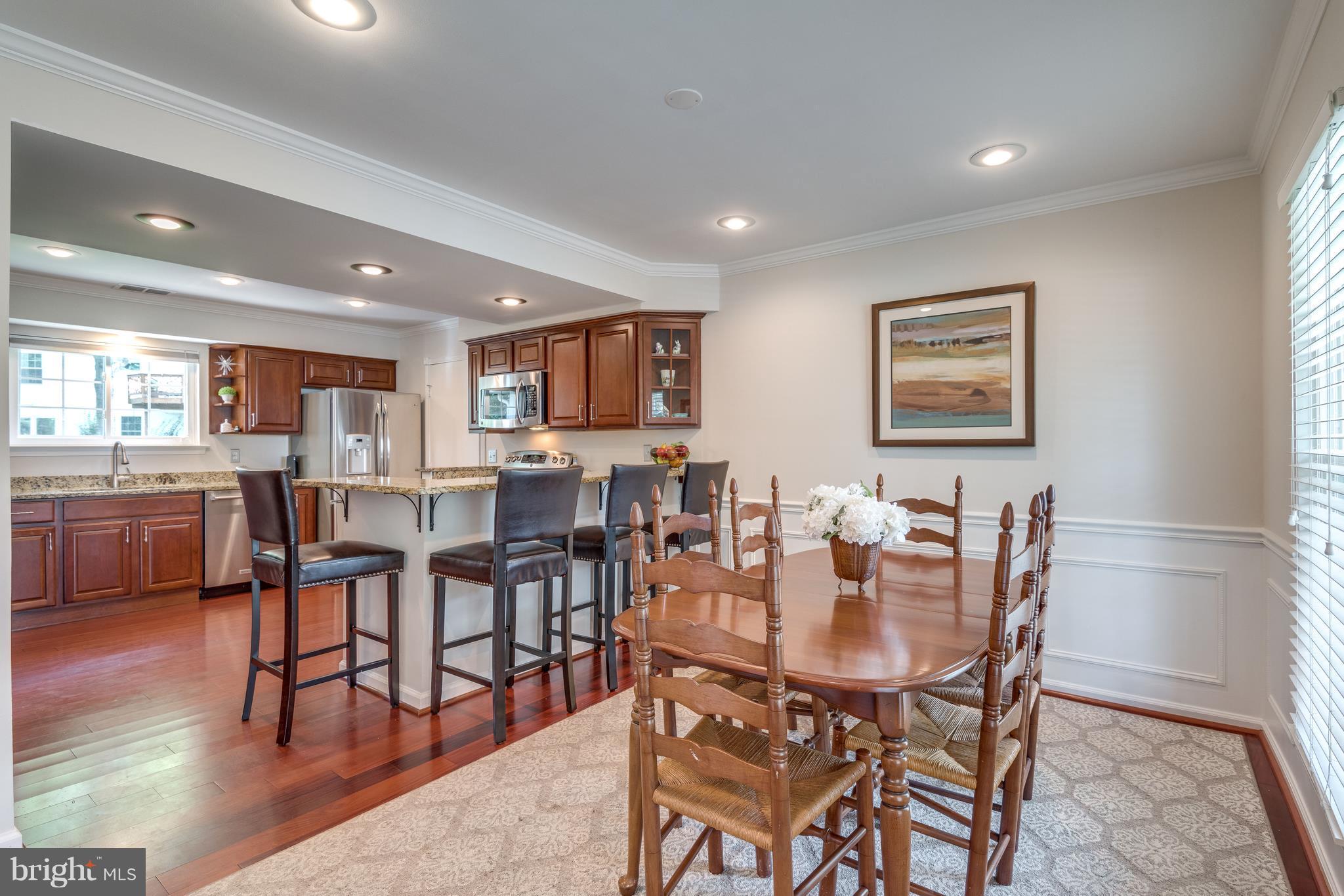 Dining Room opens to Kitchen for Easy Entertaining