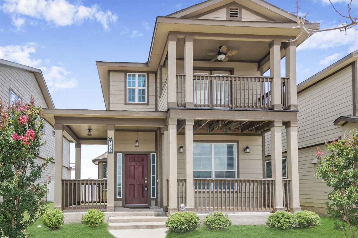 a front view of a house