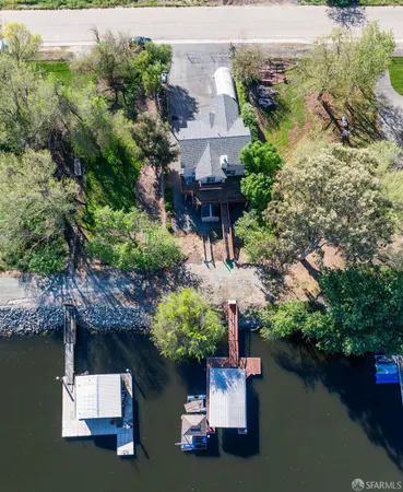 an aerial view of house with outdoor space