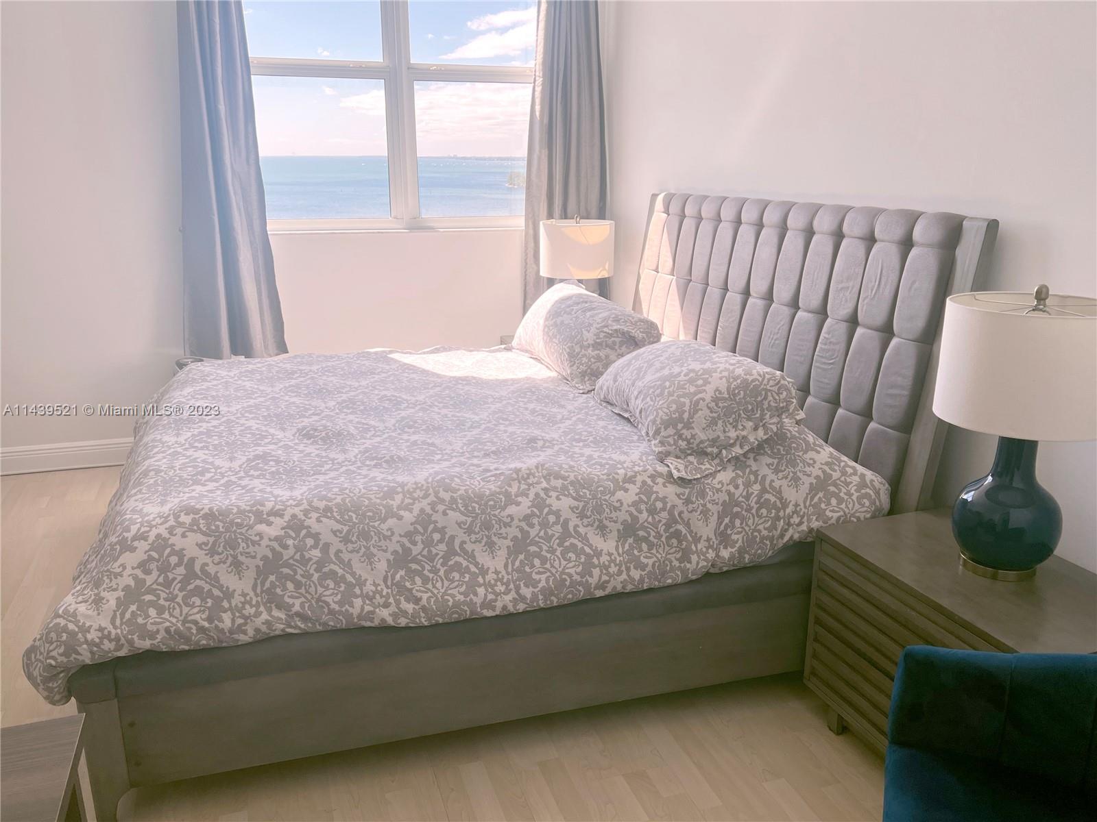 2475 Brickell Avenue, Unit 1509 Miami, FL 33129 - Photo 9 of 18 a bed sitting in a bedroom next to a window