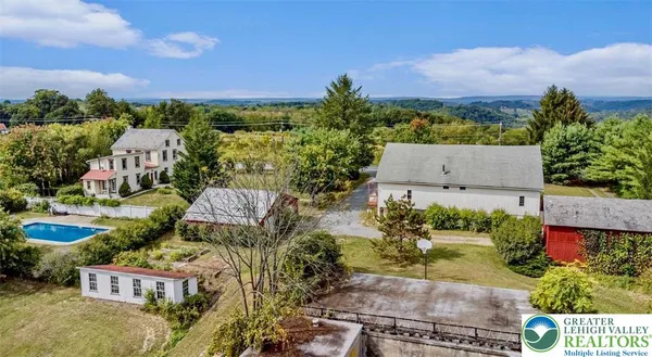 an aerial view of multiple house