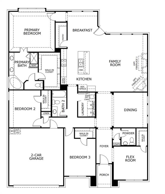 525 Vista Ridge Drive Weatherford, TX 76087 - Photo 10 of 11 Waterford Park-2464-Floorplan
