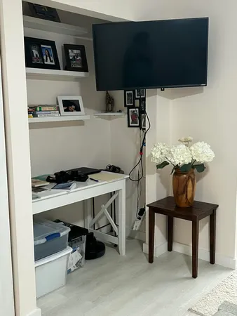 a room with furniture