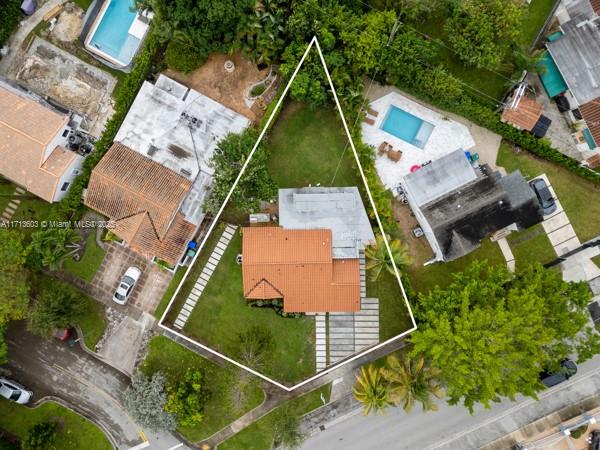 1024 Southwest 23rd Road Miami, FL 33129 - Photo 32 of 33 an aerial view of house with a yard
