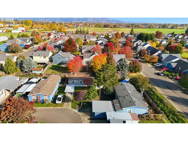 an aerial view of multiple house