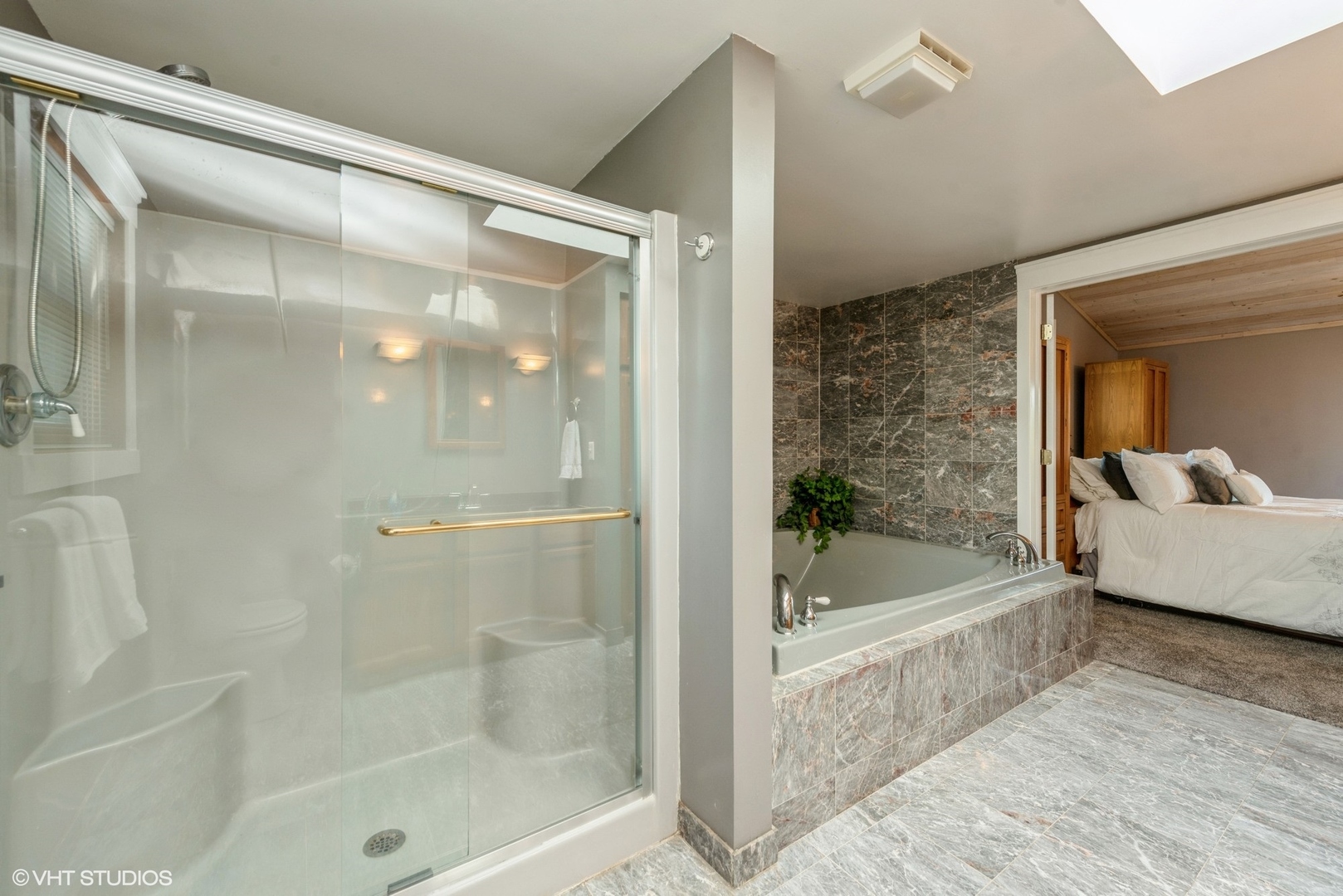 24717 West Caine Road Ingleside, IL 60041 - Photo 8 of 40 a bathroom with a bathtub and a shower