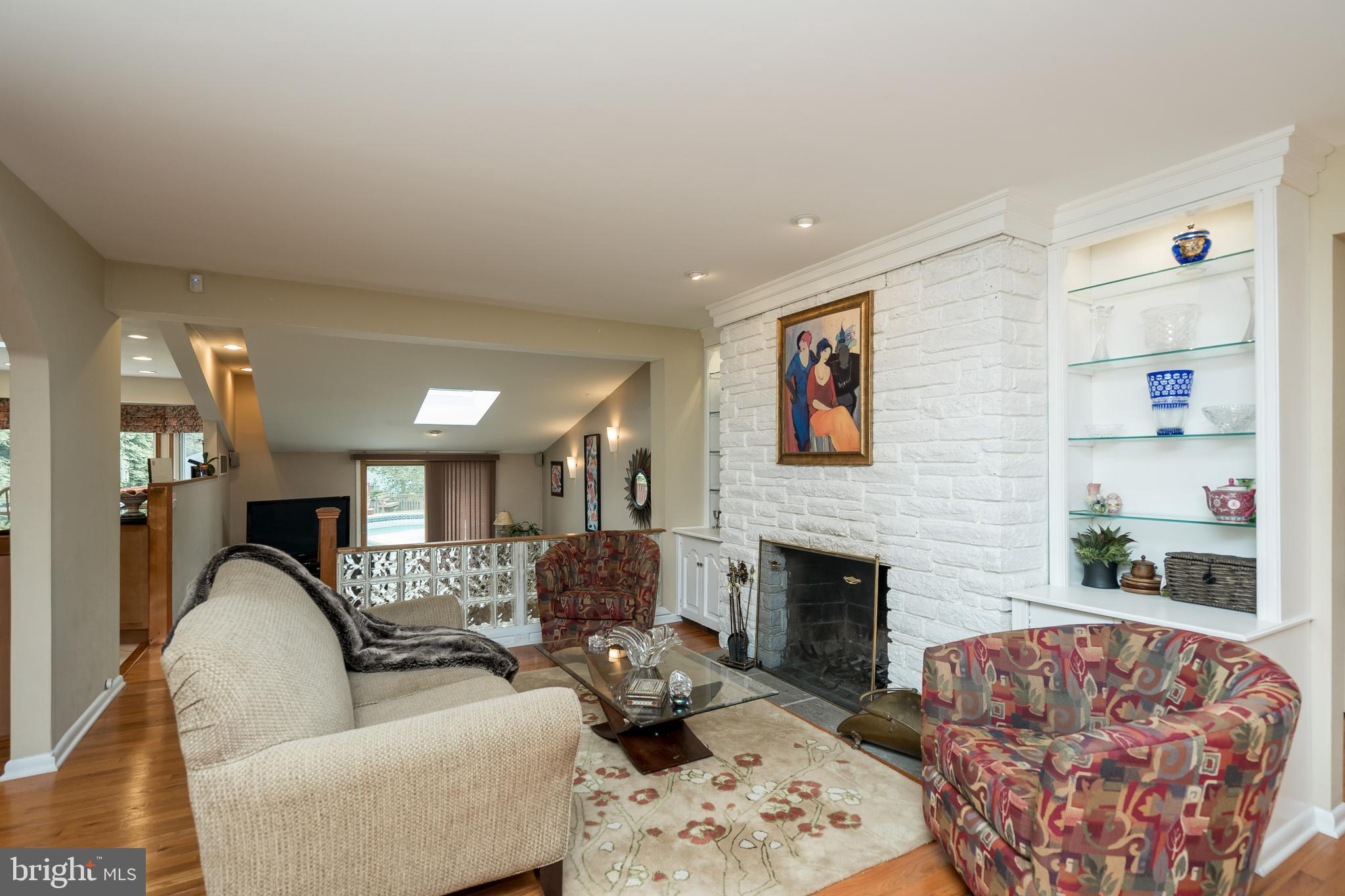 722 Yale Road Bala Cynwyd, PA 19004 - Photo 9 of 45 Living Room with Wood Burning Fireplace
