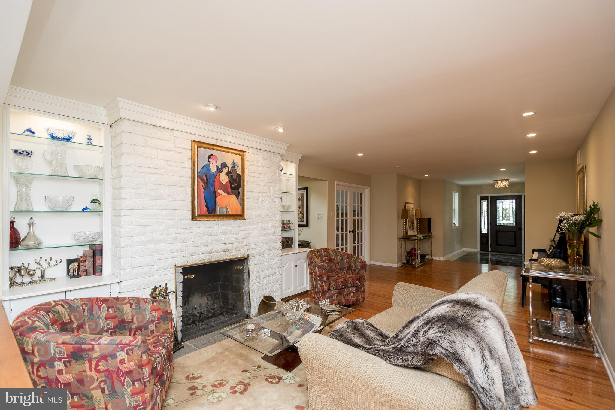 722 Yale Road Bala Cynwyd, PA 19004 - Photo 10 of 45 Living Room with Wood Burning Fireplace