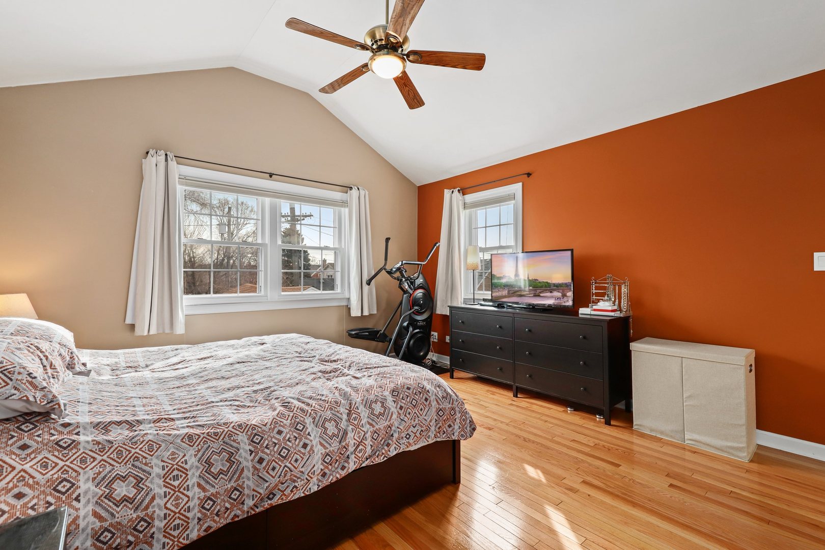 5815 North Canfield Avenue Chicago, IL 60631 - Photo 14 of 31 a bedroom with a bed and wooden floor