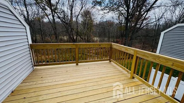 a view of wooden deck