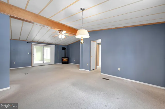 a view of a livingroom with a chandelier