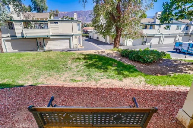 a view of a backyard with a house