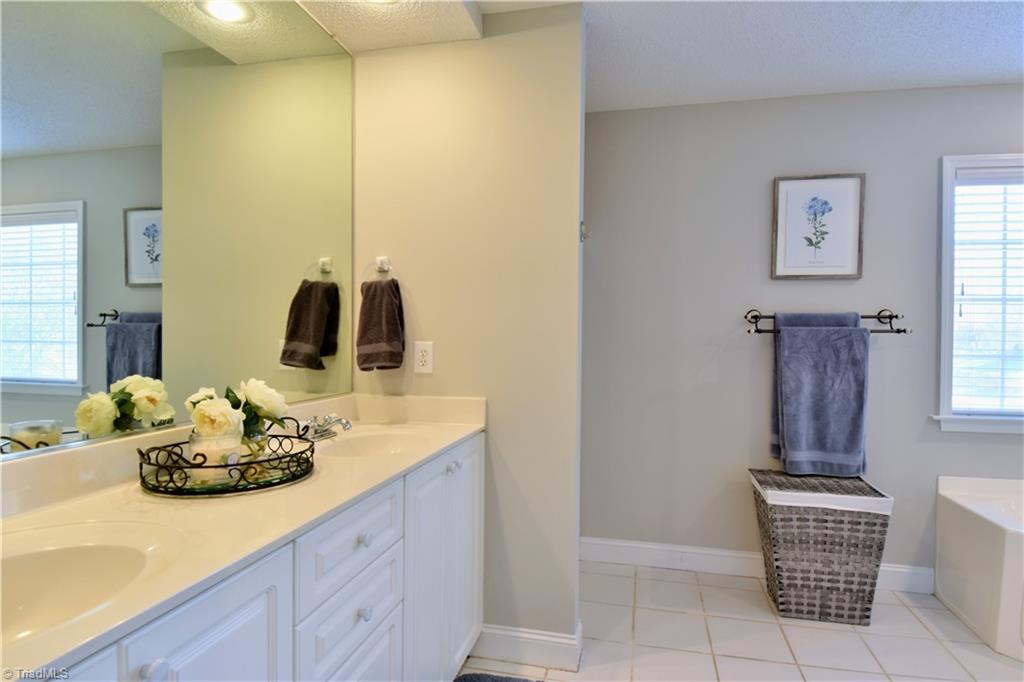 111 Montclair Drive Advance, NC 27006 - Photo 27 of 44 Primary suite's bath, dual vanities