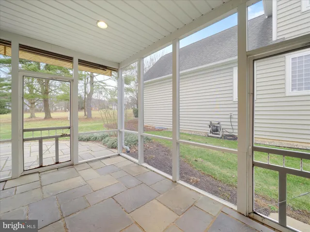 a room with a large window
