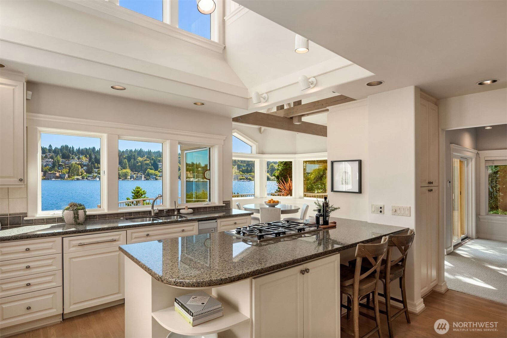 4640 95th Avenue Northeast Yarrow Point, WA 98004 - Photo 8 of 32 a kitchen with a sink and a large window