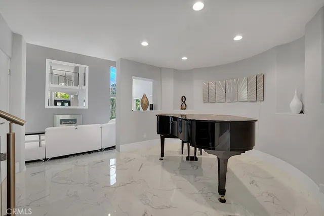 a view of a livingroom with a flat screen tv