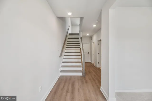 a view of an entryway with staircase