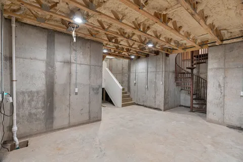 a view of hallway with closet