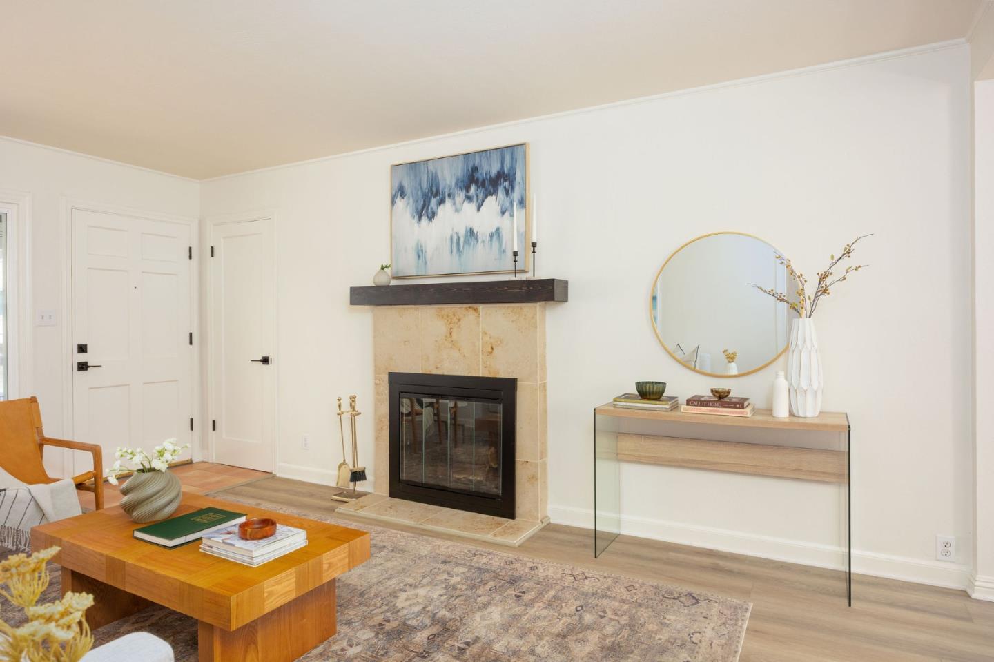 304 Nelson Avenue Pacifica, CA 94044 - Photo 11 of 39 a living room with furniture and a fireplace