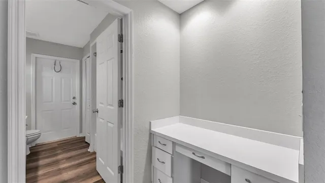 a view of a trees in front of a building