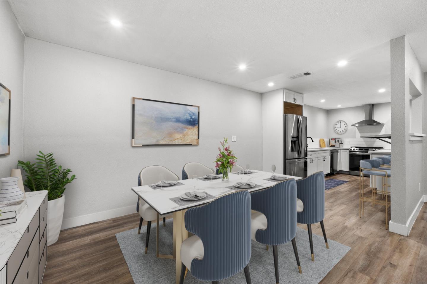 212 East Longview Avenue Stockton, CA 95207 - Photo 3 of 34 a view of a dining room with furniture window and wooden floor