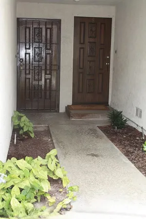 a front view of a house