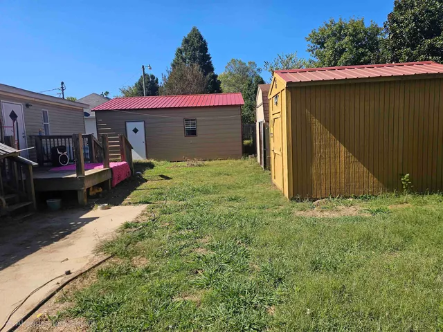 a backyard of a house