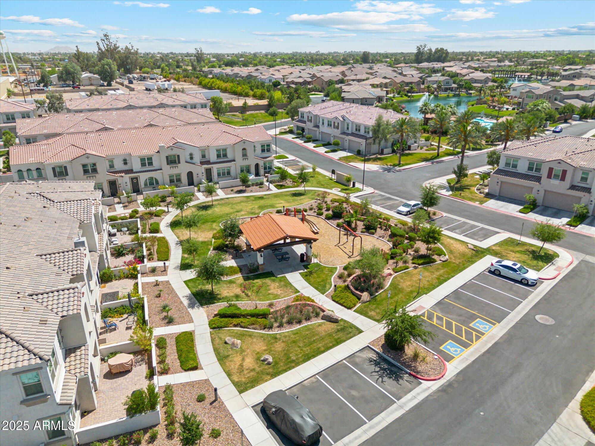 4077 South Sabrina Drive, Unit 30 Chandler, AZ 85248 - Photo 34 of 37 an aerial view of residential houses with outdoor space