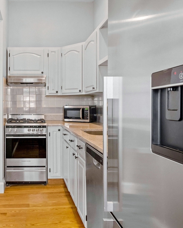 58 Telegraph Street, Unit 2 Boston, MA 02127 - Photo 7 of 17 a kitchen with cabinets and steel stainless steel appliances