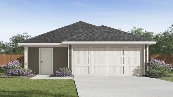 a front view of house with yard
