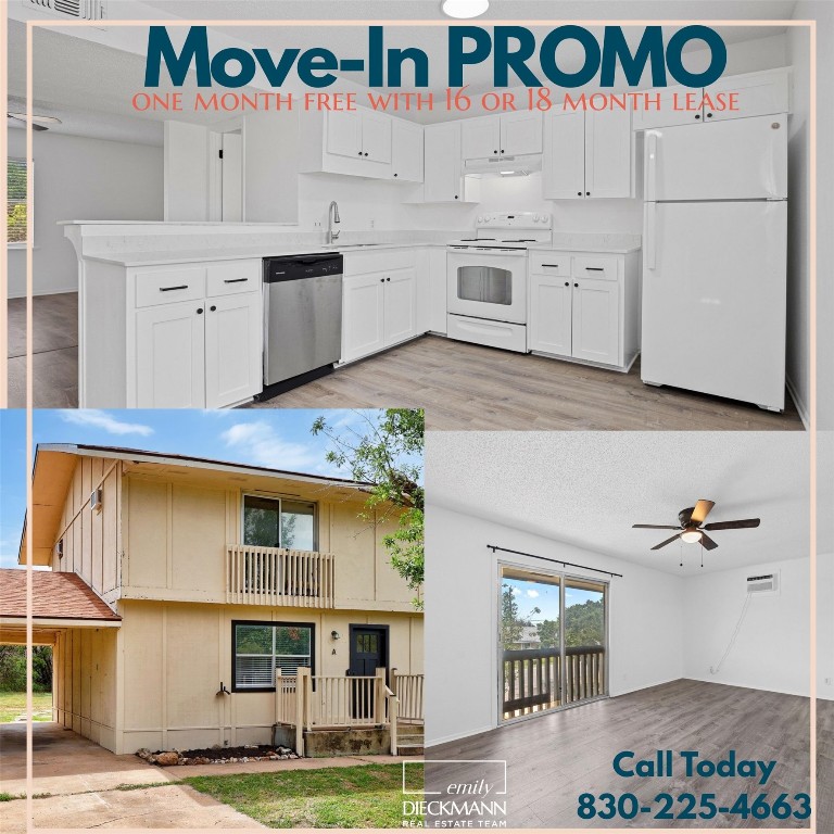 5211 Thunderbird Street, Unit A Lago Vista, TX 78645 - Photo 1 of 26 a kitchen with a sink cabinets and window