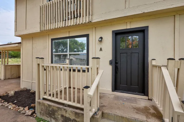 a view of a house with a porch